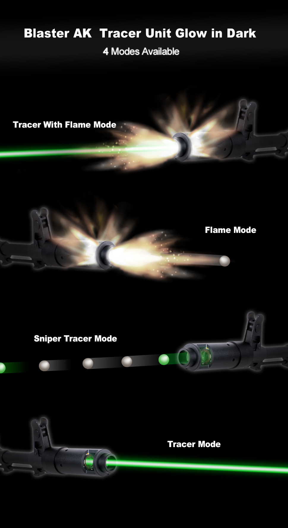 Acetech Blaster AK Airsoft Tracer Unit with Muzzle Flash Simulation