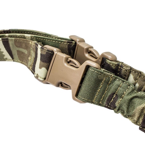 US Military Woodland Camo Padded Sling Strap - HK Style Clips, ITW Quick Release Buckle, Made In USA