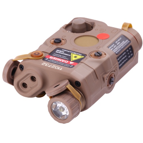 Airsoft AN / PEQ-15 Red Dot Laser and Torch Module - Tan