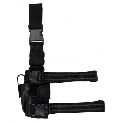 Kombat Tactical Leg Holster (Black) - Adjustable Thigh Holster With Magazine Pocket - View #6