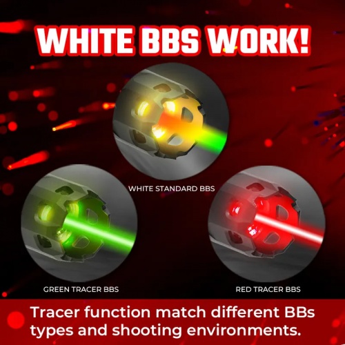 Acetech BIFROST R Airsoft Tracer (Red & Green BB's) - Full RGB Multi Colour Muzzle Flash
