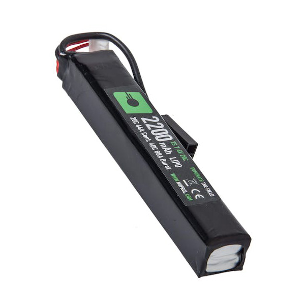 Batteria Per Softair Li-Po 7.4V 2200 MAh Stick Type Mini Tamiya Nuprol 8116 Batteria Per Softair Li-Po 7.4V 2200 MAh Stick Type Mini Tamiya Nuprol 8116