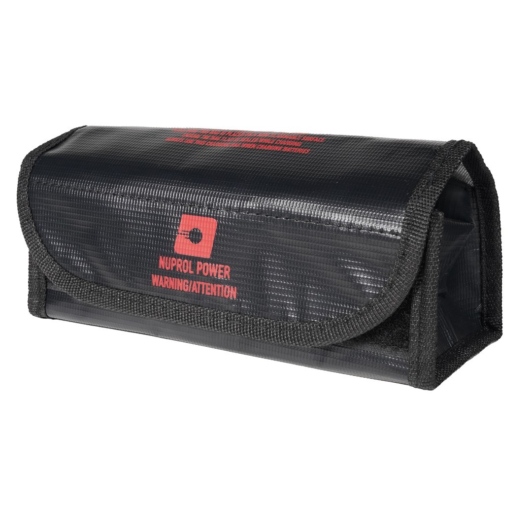 Nuprol Li-Po Airsoft Battery Fire Retardant Charge Bag 18.5cm x 7.5cm x ...