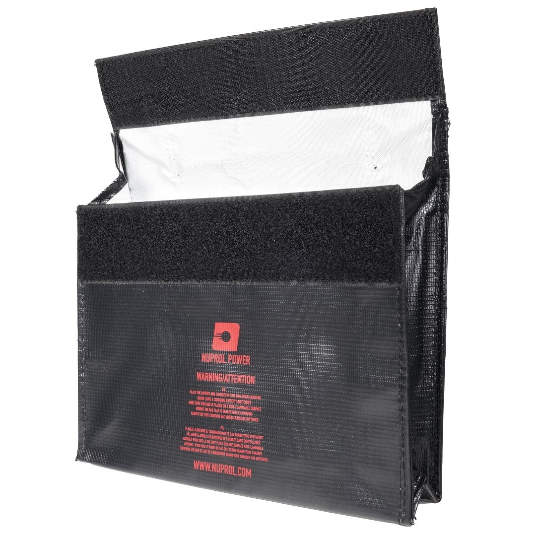 Nuprol LiPo Airsoft Battery Fire Retardant Charge Bag 24cm x 6.4cm x