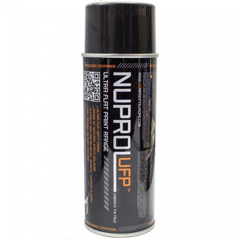 Nuprol UFP Flat Black Airsoft Gun Spray Paint Airsoft Central