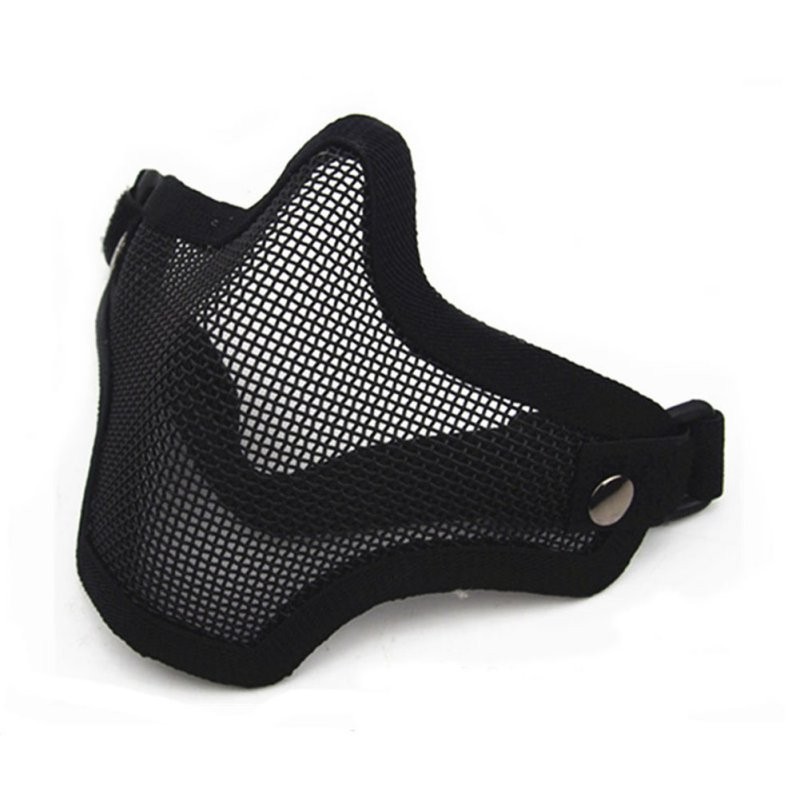 Airsoft Tactical Black Metal Reinforced Mesh Mask Airsoft Central