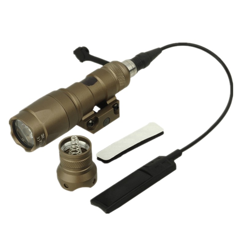 Airsoft M300C Tan Torch CREE LED Mountable Flashlight Single Battery