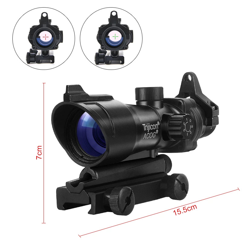 Airsoft Crosshair Optical ACOG Scope 1X32 Airsoft Central