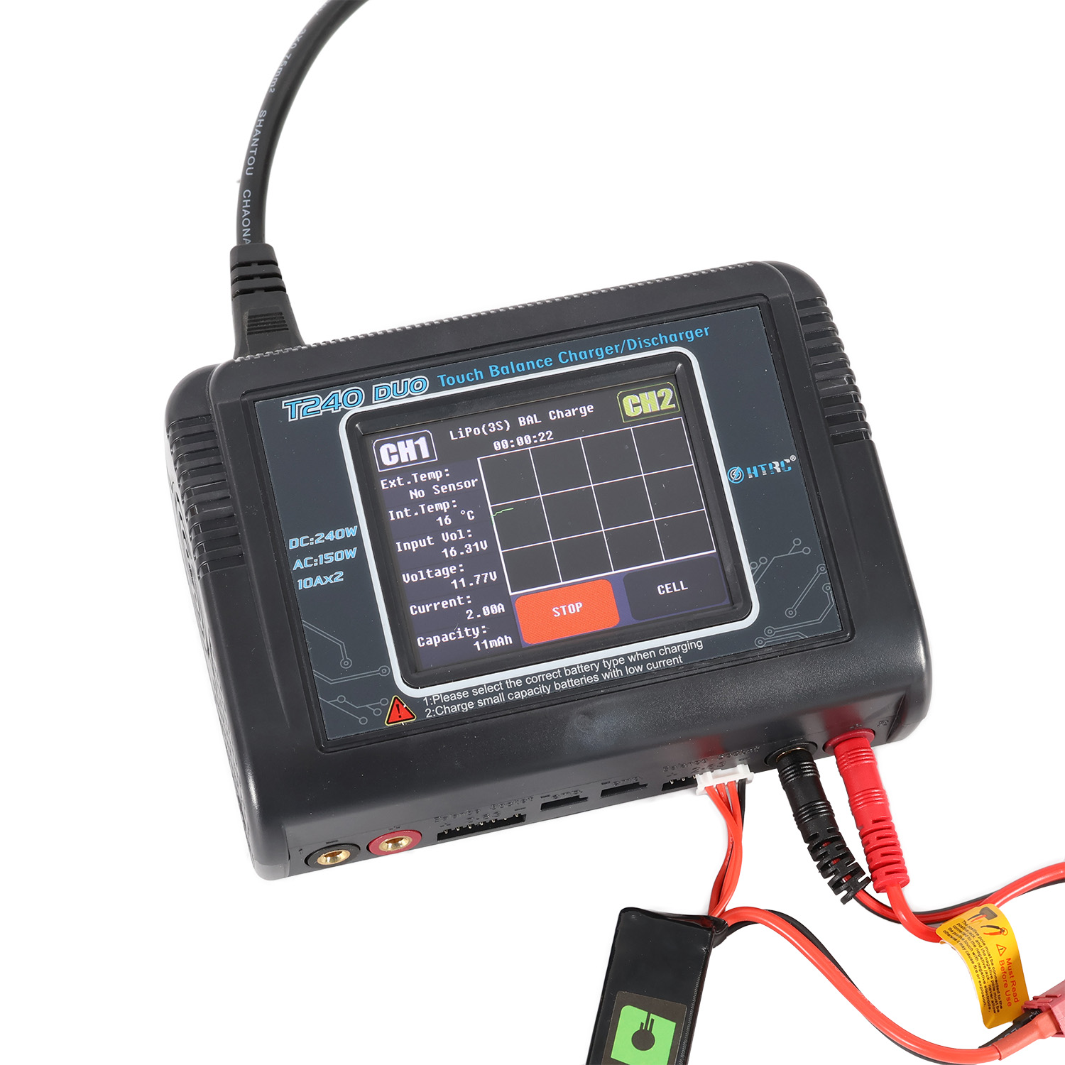 T240 Duo NiMh & LiPo Balance Dual Airsoft Battery Charger - Airsoft Central