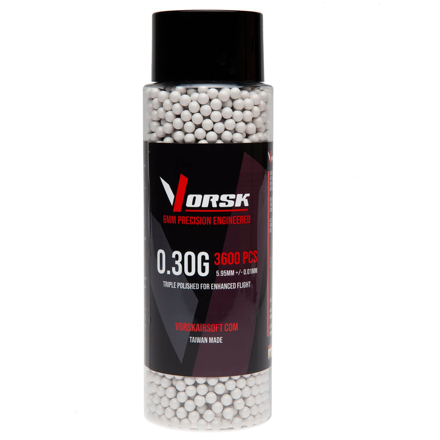 Billes Airsoft VORSK 0.28g 6mm – Traceur Vert – Lot De 3600 – Neuf (défaut Mineur)