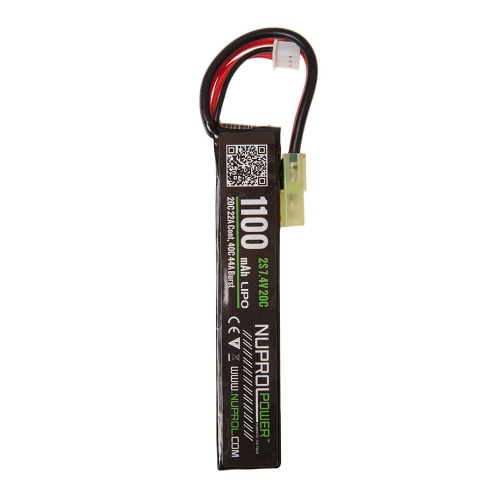 Nuprol Power 1100mah 7.4 V 20C LiPo Stick Battery - Mini Tamiya