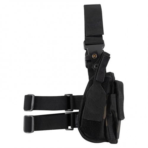 Kombat Tactical Leg Holster (Black) - Adjustable Thigh Holster With Magazine Pocket - View #14