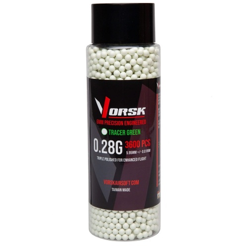 Vorsk Green 6mm Airsoft Tracer BB's 0.28g 3600 Rounds