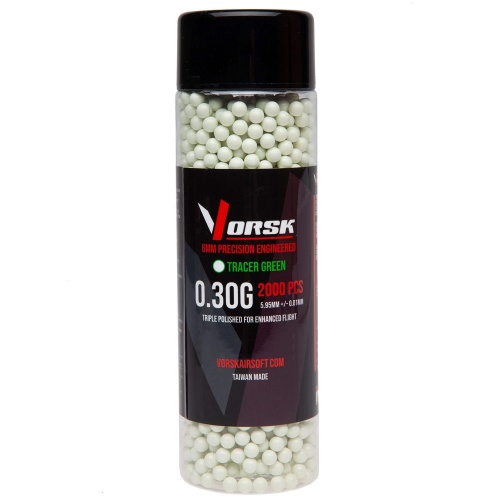 Vorsk Green 6mm Airsoft Tracer BB's 0.30g 2000 Rounds