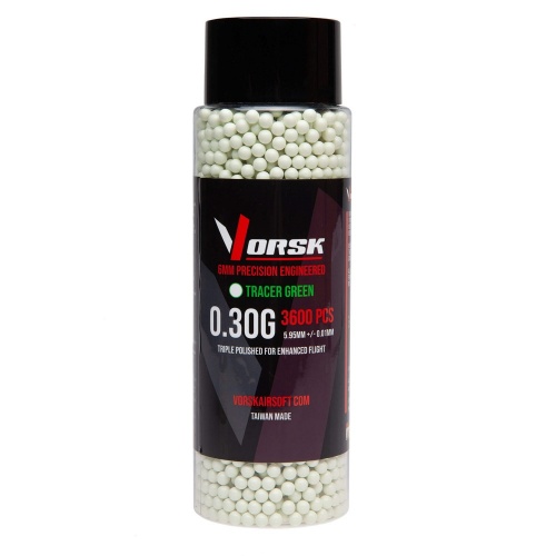 Vorsk Green 6mm Airsoft Tracer BB's 0.28g 3600 Rounds Airsoft Central